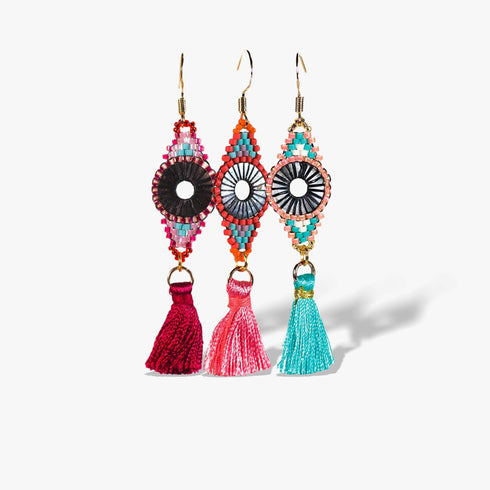 Beaded Tassel Earrings